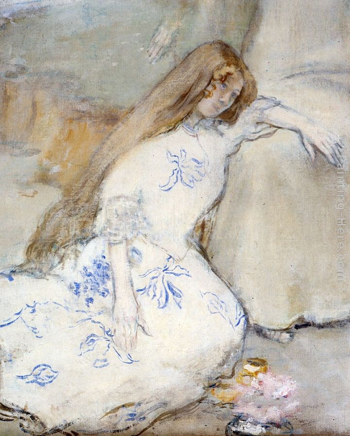 Jean Francois Raffaelli A Young Girl Resting